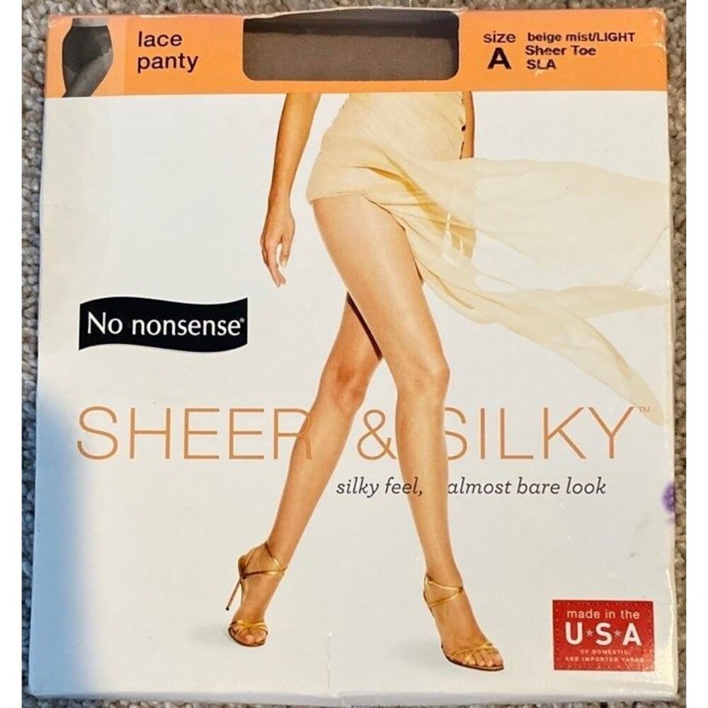 No nonsense Sheer & Silky with Lace Panty Beige Size A